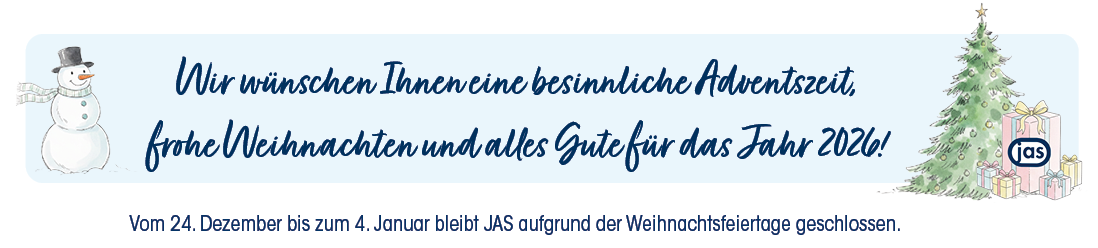 Weihnachten 2025 Das JAS-Team wünscht Ihnen frohe Weihnachten!